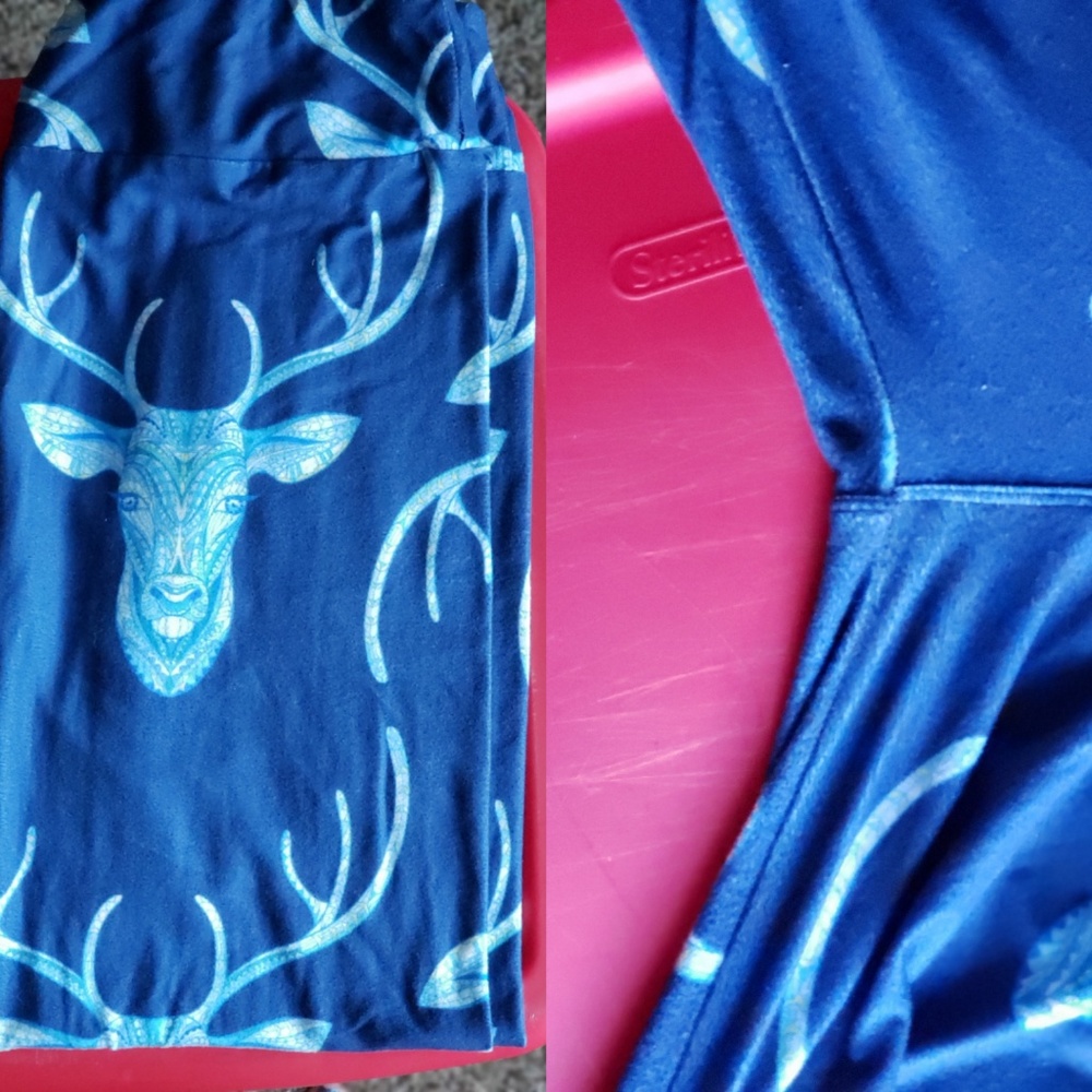 Leggings-mosaic deer